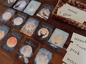 Full Moon Art | Printable Cards and Poster | Seasonal Display for Your Learning Space | Instant Download Printable - Etsy