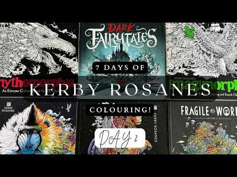 Day 2 of '7 Days of Adult Coloring in Kerby Rosanes' Books'!