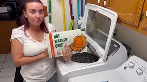 XQXA Hat Washer Cage for Baseball Caps - Hat Cleaner for Washing Machine & Dishwasher, Fits Adult & Kids Caps - Baseball Cap Washing Cage-Black