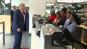 Trump shows up in Chick-fil-A unexpectedly. #DonaldTrump #ChickFilA #virals | Vision TV Network | Facebook
