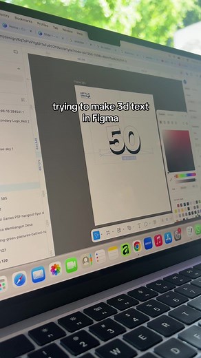 Creating 3D Text in Figma with Trackpad