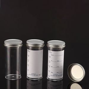 [Hot Item] 250ml Disposable Specimen Containers with Metal Screw Cap Leakproof Laboratory Sample Container