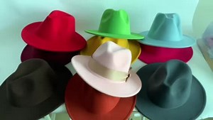 Cheap Wide Brim Fedora Hats Colors High Quality Wholesale Faux Wool Felt Fedora Hats