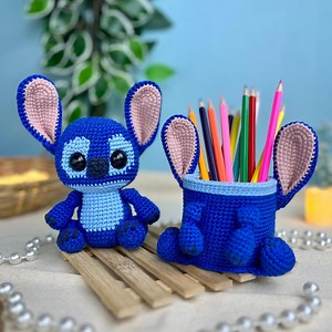 Häkelanleitung - Alien-inspiriertes Amigurumi-Spielzeug - süßes blaues Wesen PDF-Download