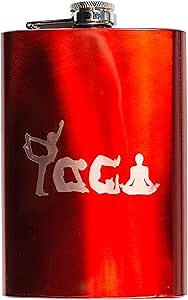 8oz RED Yoga Flask L1