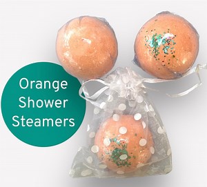 Orange Shower Steamers, Bath Gift Set, Shower Steamer Aromatherapy, Shower Bombs, Baby Shower Party Favors, Shower Scents - Etsy