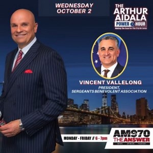 Our fight for fair pay continues! Listen to SBA President Vincent Vallelong on the airwaves of AM 970, making the case to end the wage disparity for NYPD Sergeants. Mayor Eric Adams #NYPDSergeantsDeserveFairPay | Sergeants Benevolent Association