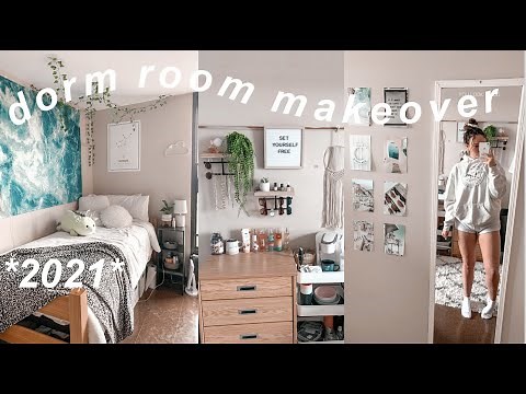 DORM ROOM MAKEOVER 2021 (cleaning & decorating my freshman dorm) *university at buffalo*