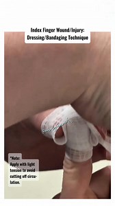 83K views · 1.4K reactions | *Index Finger wound/injury: Dressing/Bandaging Technique #worklife #injury #firstaid #nursing #nurse #nurses #bandaging #technique #narsyamvibes #everyonefollowers #everyoneactive #followersreels #nonfollowers #fypシ゚ | Iamnurse Vibes | Facebook