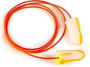 Moldex Softies® Corded Foam Earplugs – Comfortable Disposable Ear Plugs for Hearing Protection, NRR 33dB Noise Reduction, 100 Pairs Individually Wrapped, Bright Orange, 6650