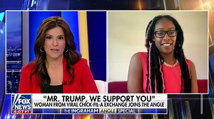 13K views · 775 reactions | Michaelah Montgomery reveals why she hugged Trump at Chick fil A | Laura Ingraham | Facebook