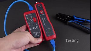 RJ45 Crimp Tool Kit EYPINS Ethernet Crimper Tool Set, 6P/RJ-12, 8P/RJ-45 Crimping Tool, Cut and Strip Tool with 30PCS CAT5 Connectors, 30PCS Covers, 100pcs Nylon Cable Tie & 1 PCS Yellow Wire Stripper