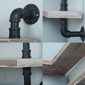 [Hot Item] Industrial Pipe 25.6in Bathroom Shelves with Towel Racks, Clothing Racks