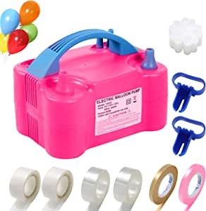 Gresus Electric Balloon Pump,110V 600W Portable Dual Nozzle Quick-Fill Balloon Inflator/Blower with Extra Accessories for Party Decoration