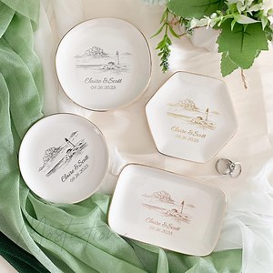 Lighthouse Jewelry Tray, Beach Wedding Favor, Coastal Home Decor, Engagement Gift, Custom Name Trinket Dish, Bride Gift _MSP - Etsy