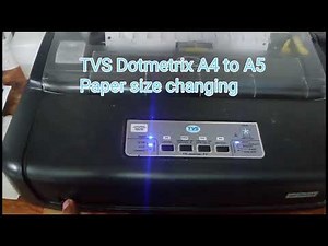 Tvs Dotmetrix setting