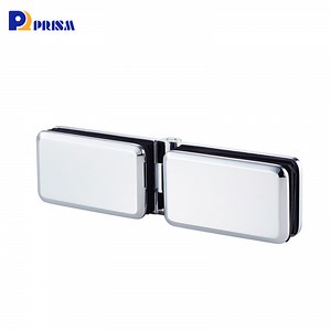[Hot Item] Solid Brass Glass Hinges Long Rectangular 180° Hinges for Bathroom Doors