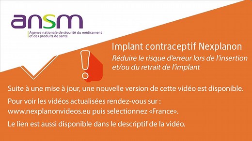 Nexplanon - Retrait - Mode d'emploi