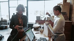 Female Customer Paying Shop Owner Credit Stock Footage Video (100% Royalty-free) 3514020067 | Shutterstock
