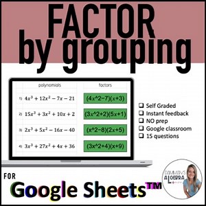 Factor polynomials by grouping Self-Check sheet