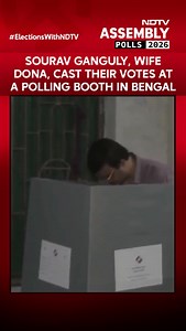 West Bengal polls | Sourav Ganguly, wife Dona cast their votes at a polling booth in Bengal