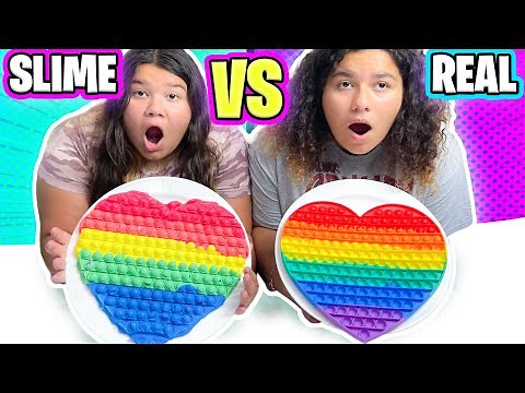 REAL POP IT FIDGET VS SLIME POP IT FIDGET!!