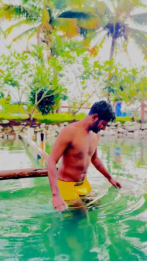 #swimming in #hot #spring 💛 #fiji 🩵 | LOukik Das