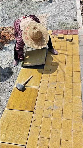 Permeable pavement tile installation process