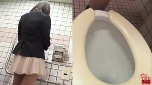 Pushing hard constipated chunks in public toilet