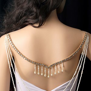 11 Back Jewelry Ideas That Sparkle | Handmade #BridalBackless #arletbridalcouture #bridal #wedding #weddingdress #weddinggown | Hetal's Art