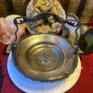 Antique Victorian era Monarch Silver Co. Vintage Silver Wedding bowl