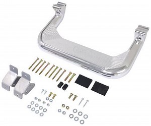 Carr Custom-Fit Side Step - Super Hoop - Polished Aluminum - 17" Step - Qty 1 Carr Nerf Bars - Runni