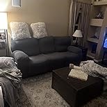 Ruaozz Recliner Sofa Covers Recliner Chair Covers Recliner Covers for Reclining Chair with Pockets Washable Furniture Protector with Elastic Bottom (1 Seater, Light Grey)