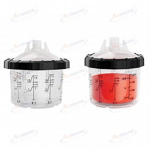 [Hot Item] Disposable Paint Gun Cup Liner and Lid System 50 Cup Liners, 50 Lids, 1 Hard Cup with Retaining Ring and 20 Plugs