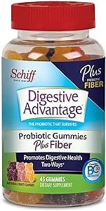 Digestive Advantage Probiotics - Daily Probiotic Gummies Plus Fiber, 45 Count