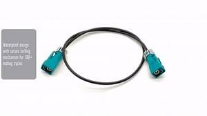 Waterproof Fakra Cable Assembly Z Code Female to Female Jack Water Blue LVDS Radio Universal Extension Cable 0.5 Meter