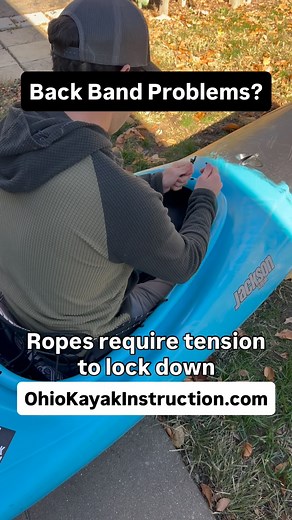 4K views · 66 reactions | I’ve heard people tell me that the Jackson Back Band system sucks and that the ropes always slip but 9/10 the person doesn’t know that you have to lock them down while leaning back at the same time. The same applies for the bull head.  #PaddleLife #KayakLove #AdventureAwaits #exploremore #OutdoorAdventure #WaterSports #RiverAdventures #GoKayaking #KayakVibes #KayakingAdventures #kayakbasics #jacksonkayak #outfiting | Eric Bartl | Facebook