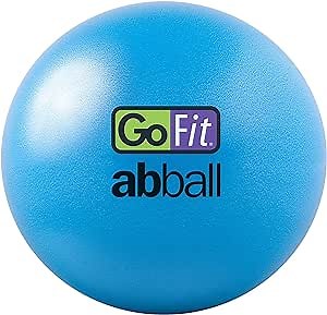 GoFit 20cm Core Ab Ball - with Inflation Tube and Training DVD,Blue
