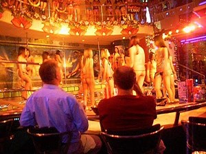 Watch dancing girls in Club Atlantis, Angeles city, Pampanga, Philippines