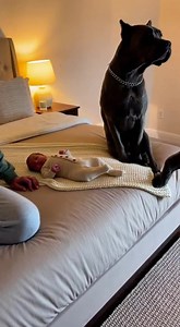 Cane Corso & Baby: The Guardian Instinct Test 🛡️ Your Cane Corso meets the baby for the first time. Baby cries. Cane Corso immediately positions between you and baby. Intense focus. Low monitoring growl. Stands guard all night by crib. This is PERFECT protection instinct. Just needs refinement. Cane Corsos are natural guardians. Babies = vulnerable family member to protect. Without proper training, this becomes: Over-protection of baby from family members Reactivity toward visitors near crib St