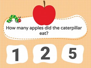 The very hungry caterpillar counting