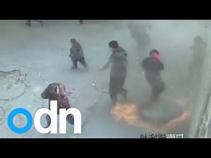 Why you should never throw a lit firecracker into a manhole
