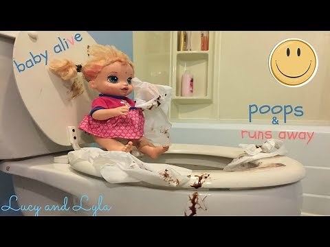 Baby Alive Poops Sick Pooping Diaper Lucy Runs Away From Home