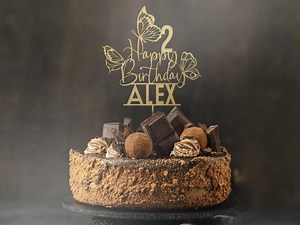 Personalized Butterfly Birthday Cake Topper: Custom Name & Age - Etsy Canada