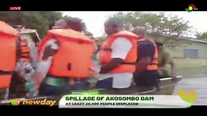 At least 26,000 people have been displaced along the Volta basin as officials continue to take stock of the extent of havoc and devastation caused by the Akosombo and Kpong dam spillage. #TV3NewDay | TV3 Ghana