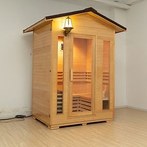 [Hot Item] 2-4 Person Garden Use Wooden Sauna Room Outside Sauna Cabin Sauna