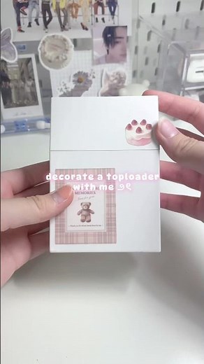 decorate a toploader with me🤍🎀 #toploader #toploaderdeco #deco #kpop #aesthetic #cute #fairyewon