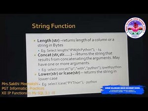 SVSSS XII IP - MySQL - More Functions