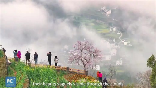 6K views · 22 reactions | Experience the breathtaking beauty of Shitan Village in Anhui, east China. After a refreshing Spring shower, the sun breaks through a sea of clouds, casting a golden glow over the landscape | Xinhua Culture&Travel | Facebook