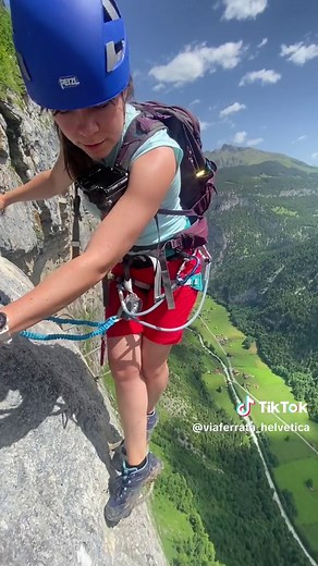 The most famous Via Ferrata in Switzerland #viaferrata #viaferrata_switzerland #viaferrada #klettersteig #switzerland #mountainview #lauterbrunnen #murren